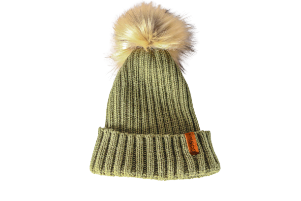 The Knit Pom in Olive Green - COSI & co.