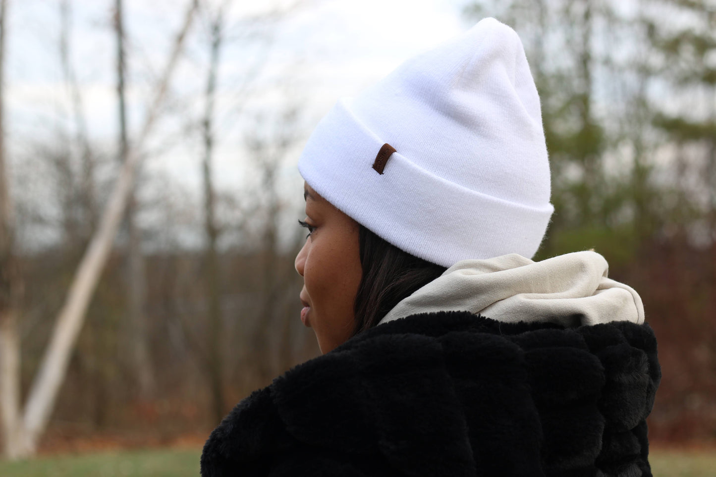 The Fit Beanie in White - COSI & co.