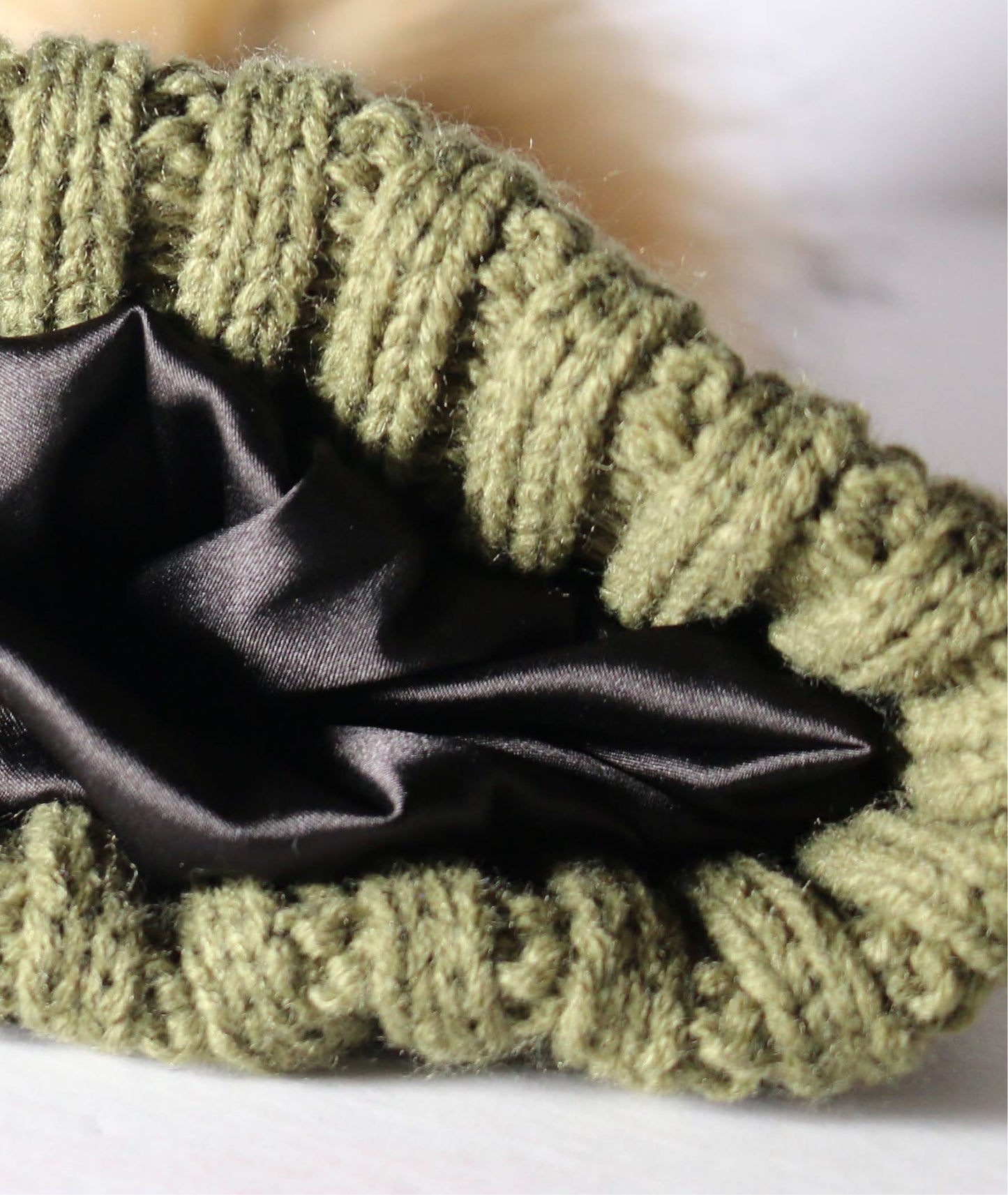 The Knit Pom in Olive Green - COSI & co.