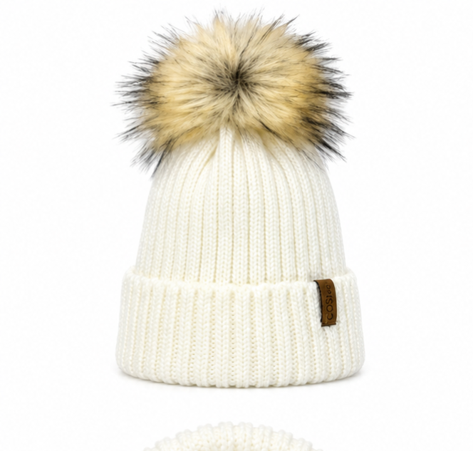 The Knit Pom in White - COSI & co.