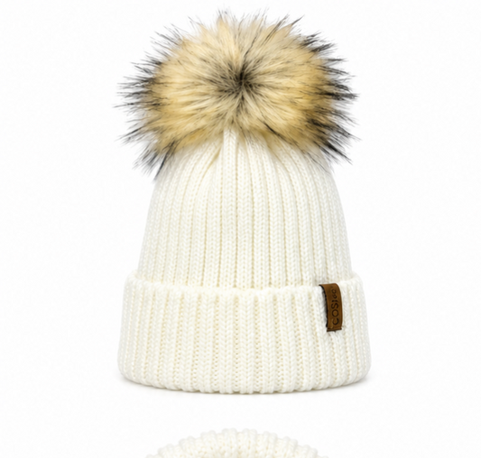The Knit Pom in White - COSI & co.