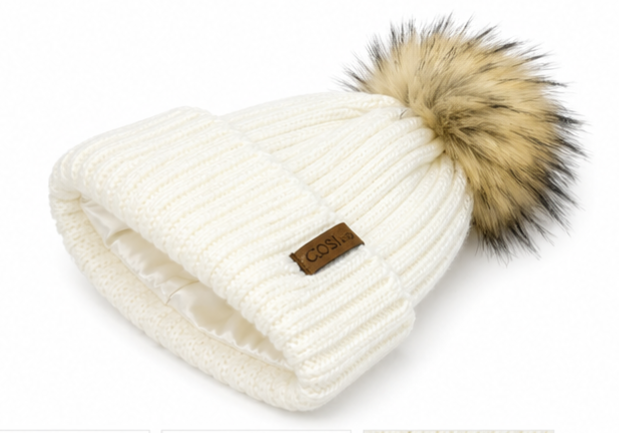 The Knit Pom in White - COSI & co.