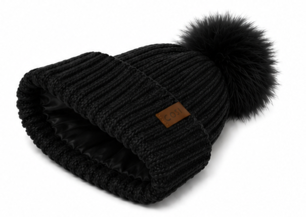 THE KNIT BEANIE IN BLACK - COSI & co.