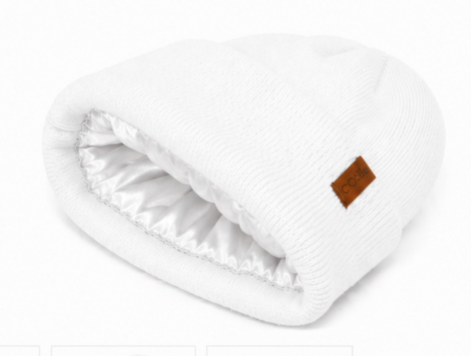 The Fit Beanie in White - COSI & co.