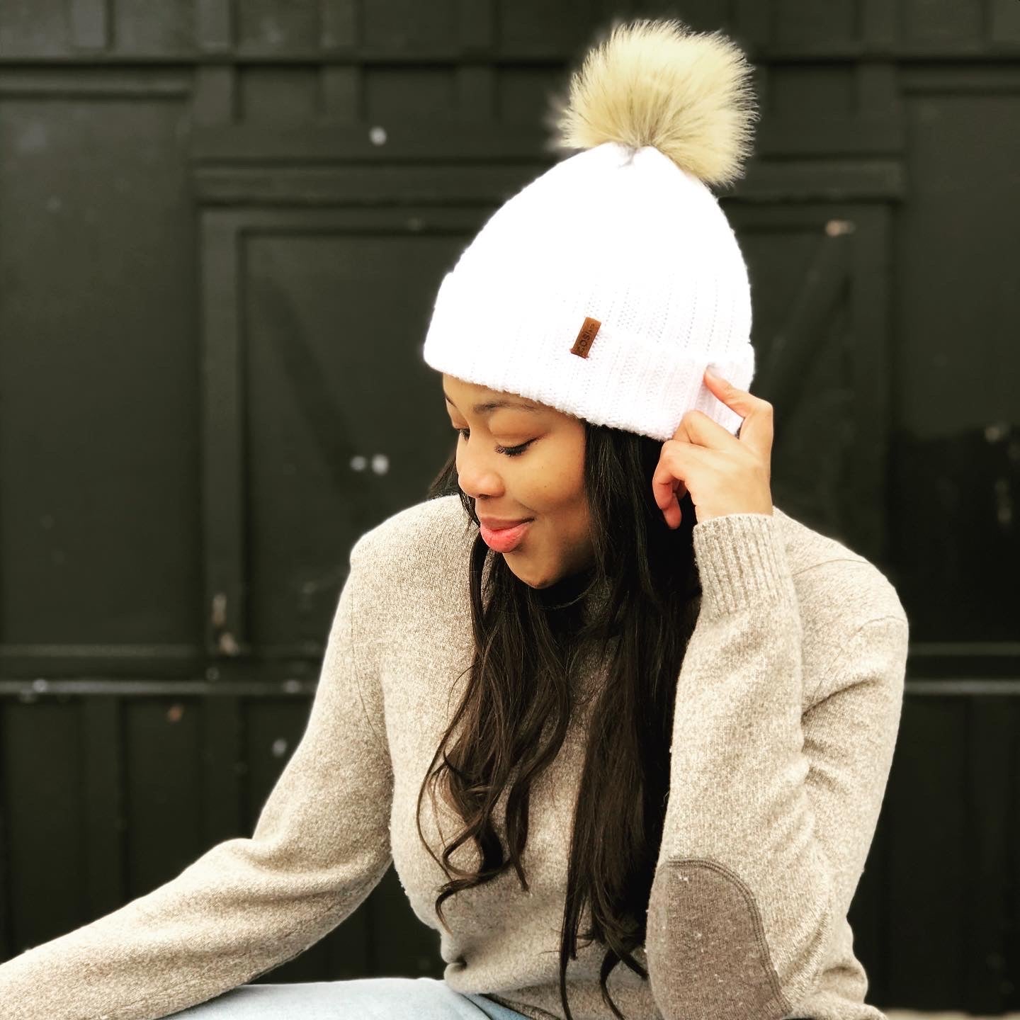 Womens white hot sale winter hat